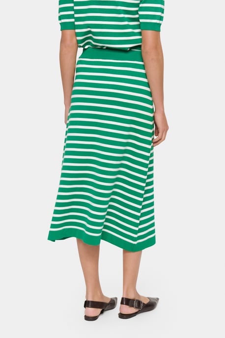 Rok A-shape Jelly Bean Ice Stripe white green - Image 3