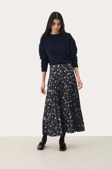 Rok A-shape Navy Foil Print navy - Image 1