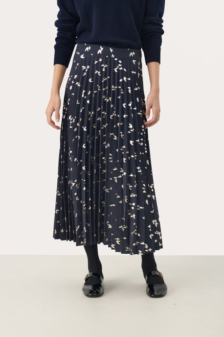 Rok A-shape Navy Foil Print navy - Image 2