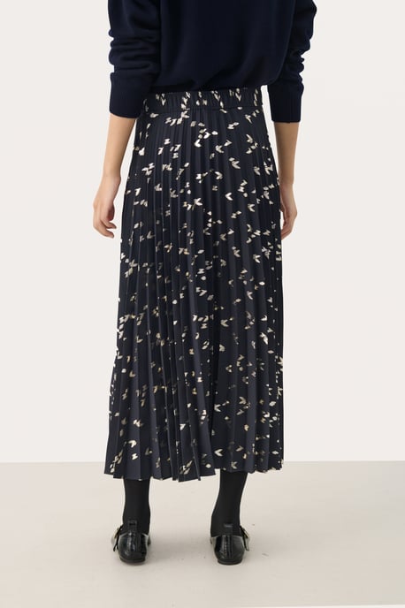 Rok A-shape Navy Foil Print navy - Image 3