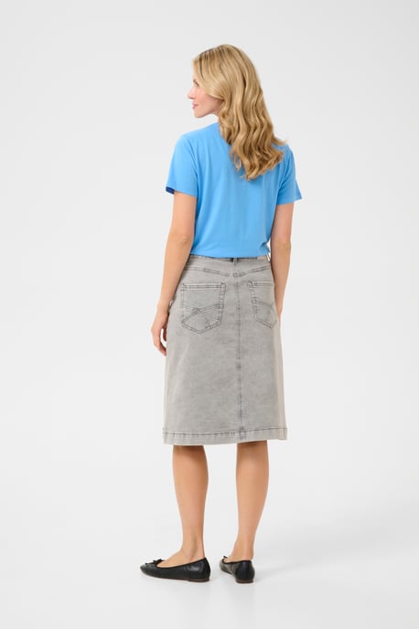 Rok A-shape Michigan Medium Grey Denim - Image 2