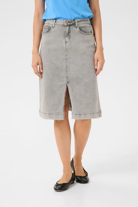 Rok A-shape Michigan Medium Grey Denim - Image 3