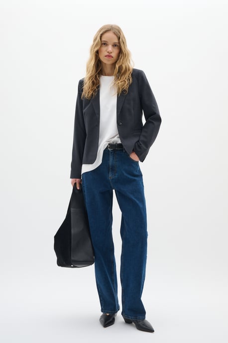 Blazer Feminine Dark Grey Melange - Image 2