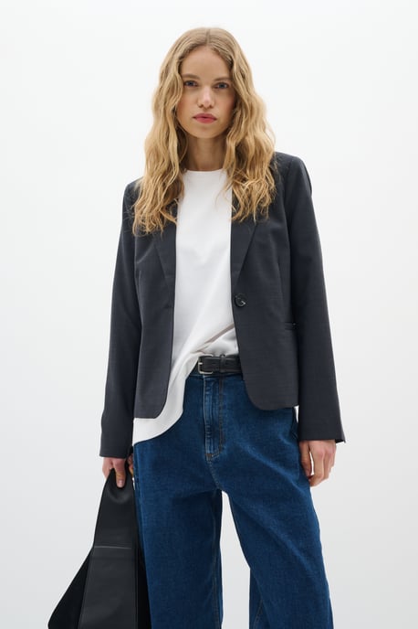 Blazer Feminine Dark Grey Melange - Image 5