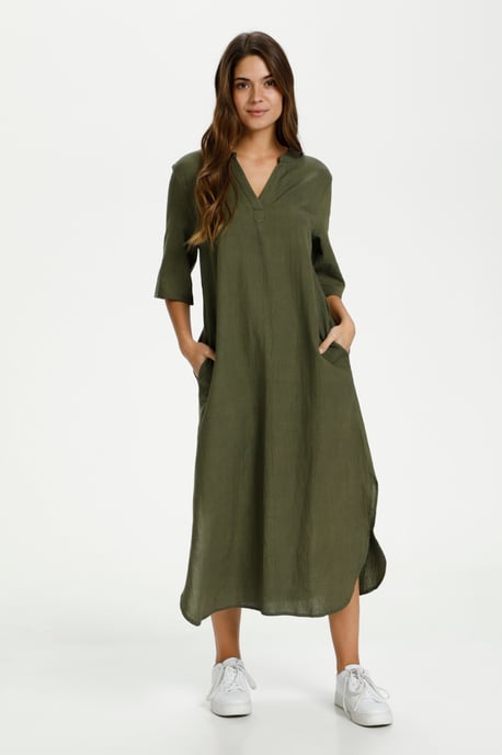 Jurk Loose fit olive - Image 1