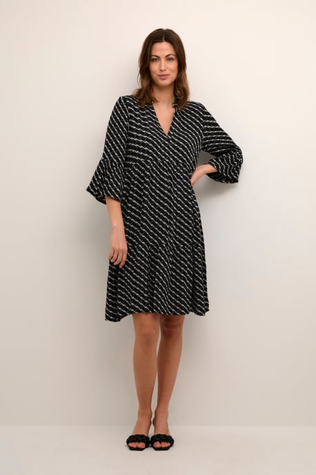 Jurk A-shape black white - Image 1