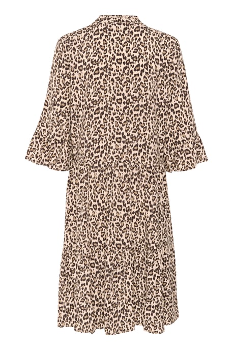 Jurk Casual fit Creme Leopard Strokes animal - Image 5