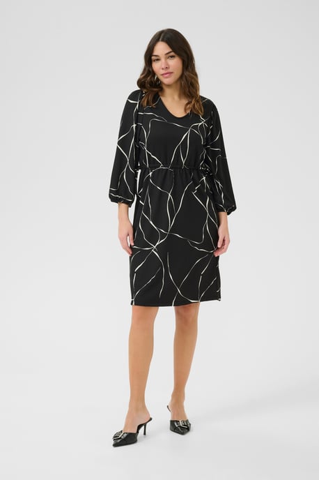 Jurk Regular fit black white - Image 1