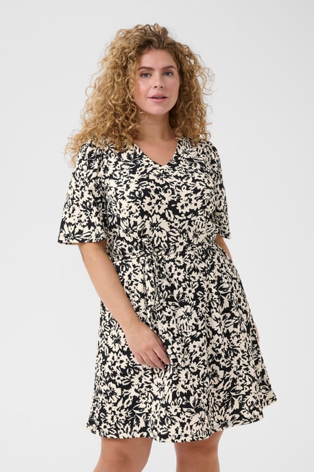 Jurk Regular fit black white - Image 3