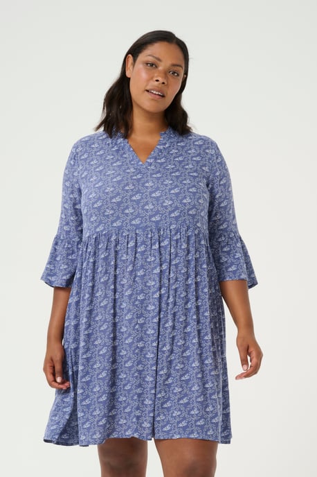 Jurk A-shape blue white - Image 3