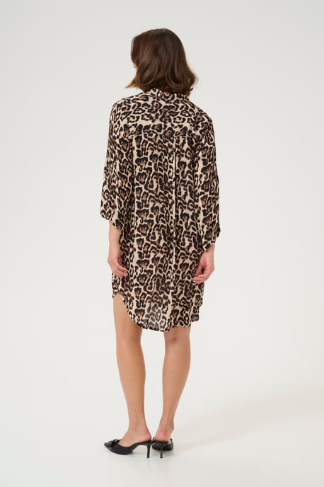 Overhemd met lang mouwen Loose fit Naturel Leopard Print - Image 2