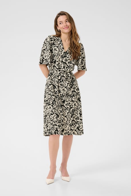 Jurk Regular fit black white - Image 1