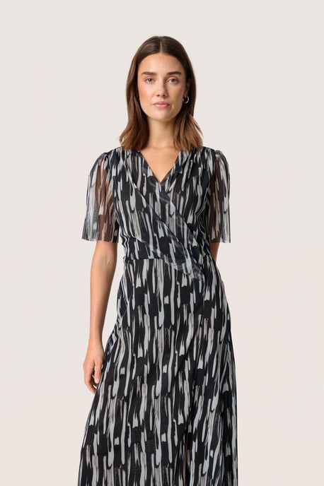 Jersey jurk Regular fit Black Stroke Print black - Image 3