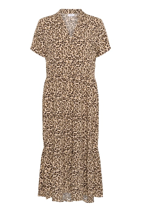 Jurk A-shape Creme Leopard Strokes animal - Image 4