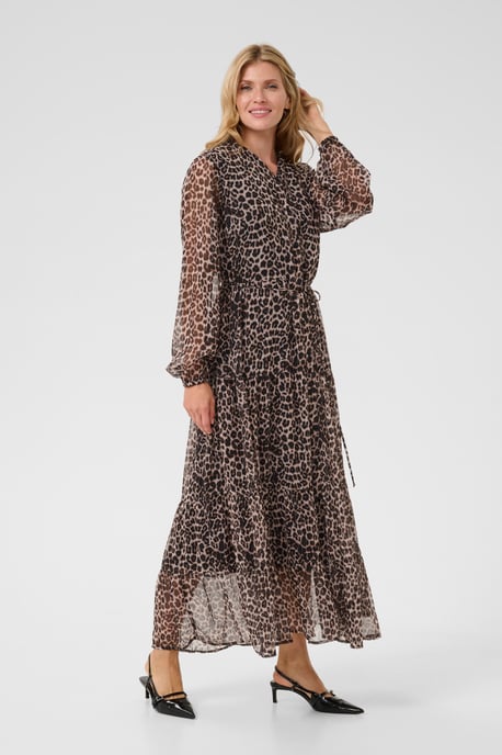 Jurk A-shape Natrual Animal Spots leopard - Image 2