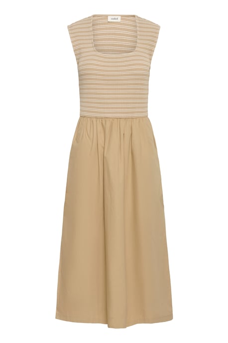 Jersey jurk Feminine beige - Image 4