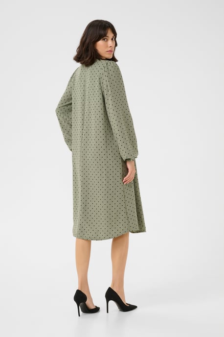 Blouse met lange mouwen Regular fit Vetiver w. Deep Black Dot green - Image 2