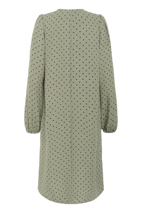 Blouse met lange mouwen Regular fit Vetiver w. Deep Black Dot green - Image 5