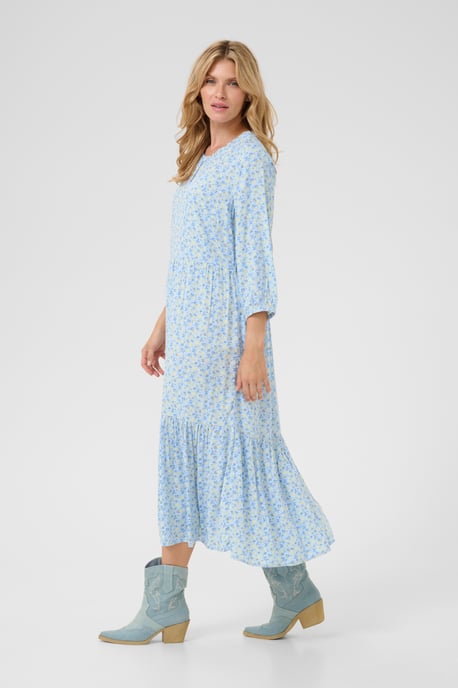 Jurk A-shape Blue Yellow Small Floral blue multi - Image 2