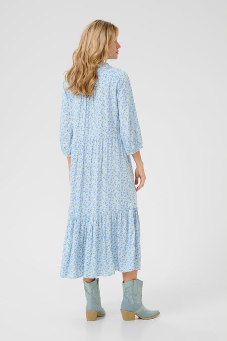 Jurk A-shape Blue Yellow Small Floral blue multi - Image 3