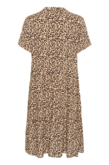 Jurk Loose fit Creme Leopard Strokes animal - Image 5