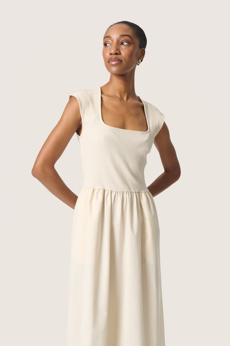 Jersey jurk Feminine beige - Image 5