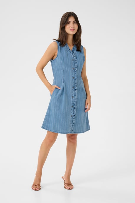 Denim Jurk Fitted blue - Image 1