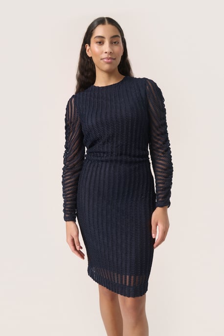 Jersey jurk Slim fit dark blue - Image 2