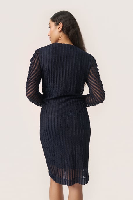 Jersey jurk Slim fit dark blue - Image 3