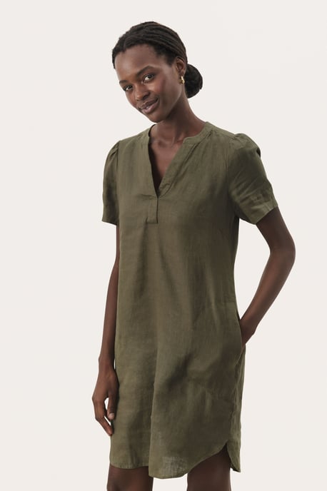 Jurk Regular fit olive - Image 2