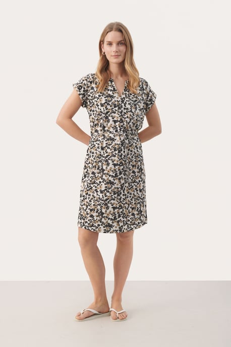 Jersey jurk Relaxed fit black offwhite - Image 1