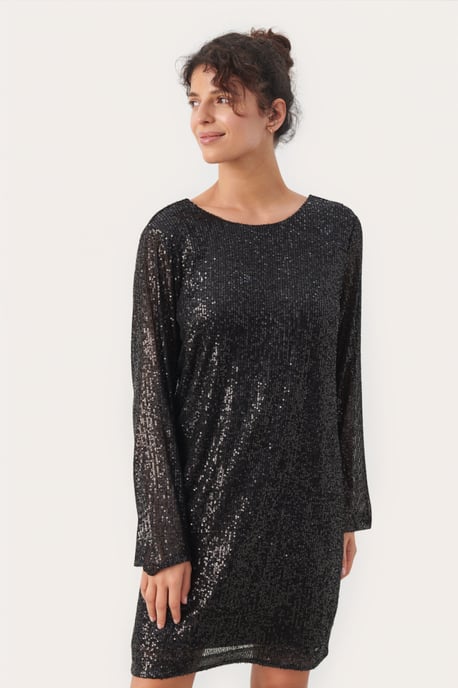 Jersey jurk Regular fit black - Image 2