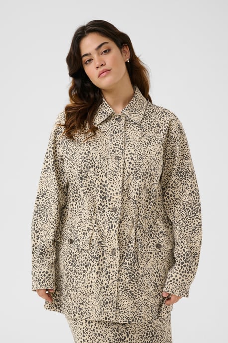Denim jack Loose fit Abstract Leopard - Image 3