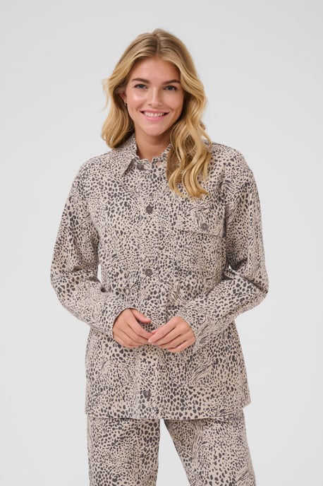 Denim jack Loose fit Abstract Leopard - Image 3