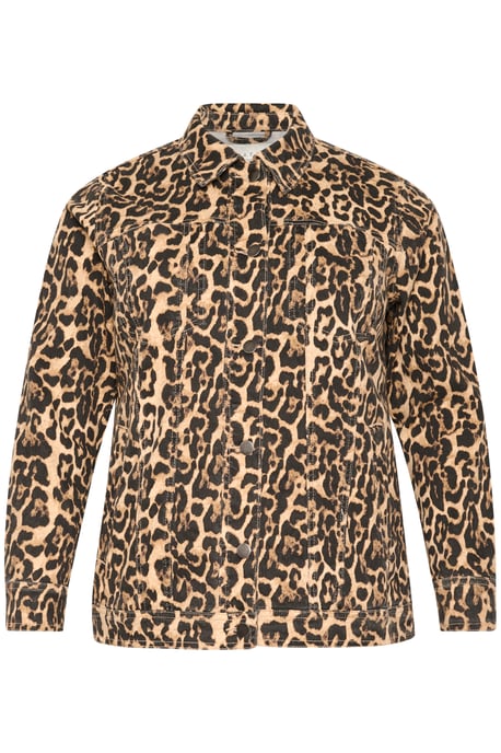Denim jack Loose fit Naturel Leopard Print - Image 4