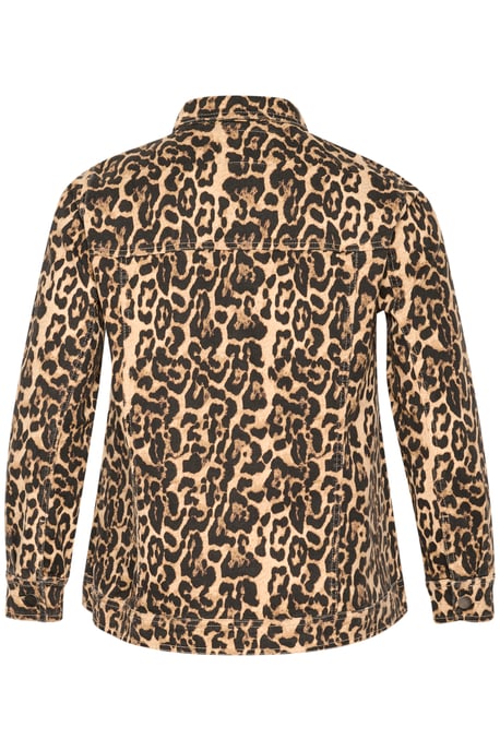 Denim jack Loose fit Naturel Leopard Print - Image 5