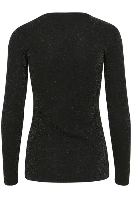 T-shirt met lange mouwen Slim fit Black - Image 5