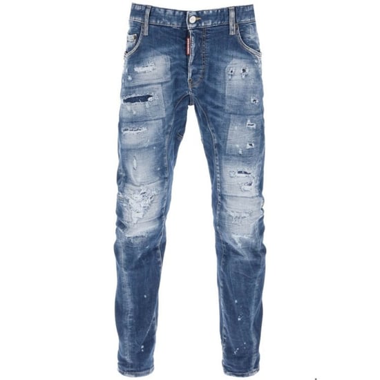 Dsquared2 Nette Biker Jean Paint Splash Versterkte Gescheurde Blue Jeans - Image 1