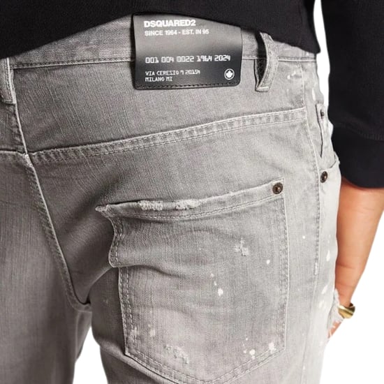 Dsquared2 Skater Jean Paint Splatter Jeans met lichtgrijze wassing - Image 3