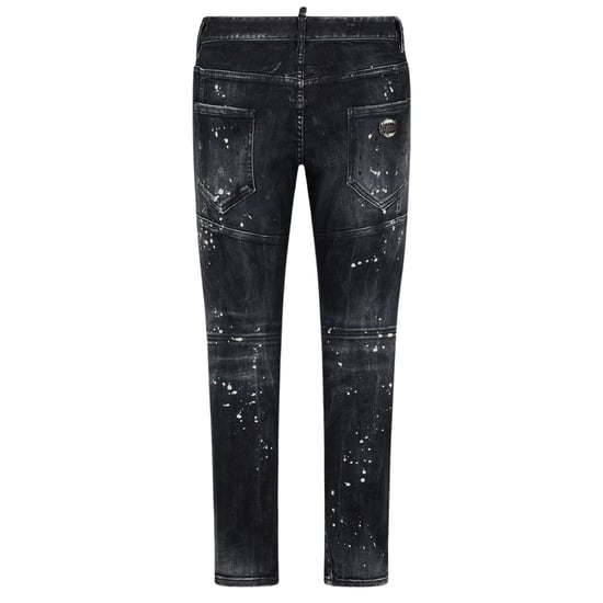 Dsquared2 Tidy Biker Jean Paint Splash versterkte gescheurde zwarte jeans - Image 2