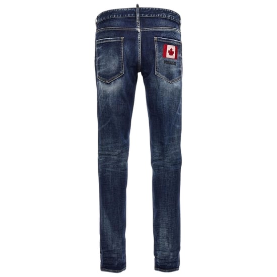 Dsquared2 Skater Jean Canadese vlagbadge Blue Wash Jeans - Image 2