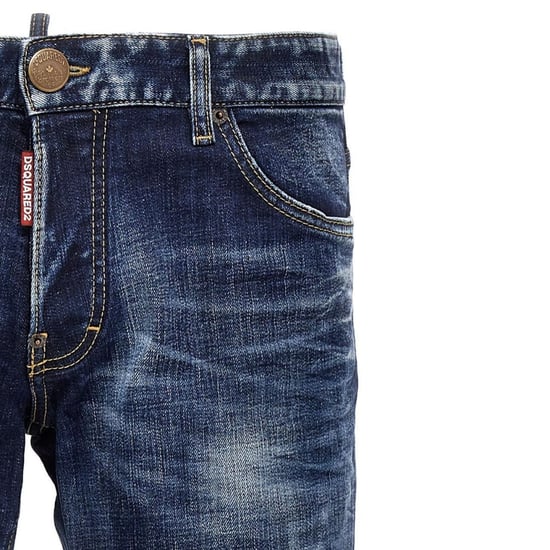 Dsquared2 Skater Jean Canadese vlagbadge Blue Wash Jeans - Image 3