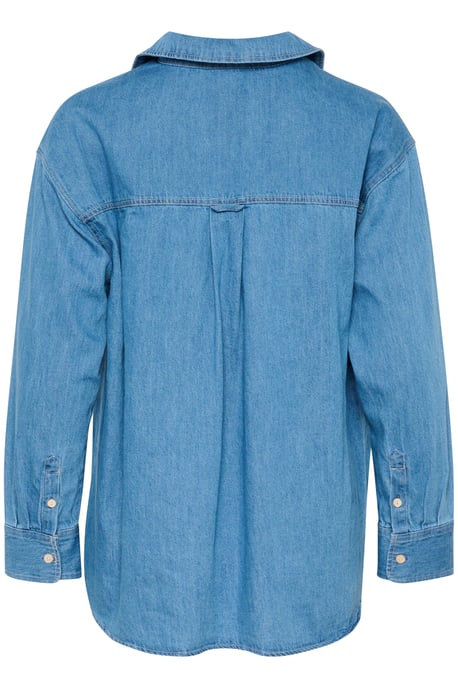 Overhemd met lang mouwen Oversize fit Medium Blue Denim - Image 5