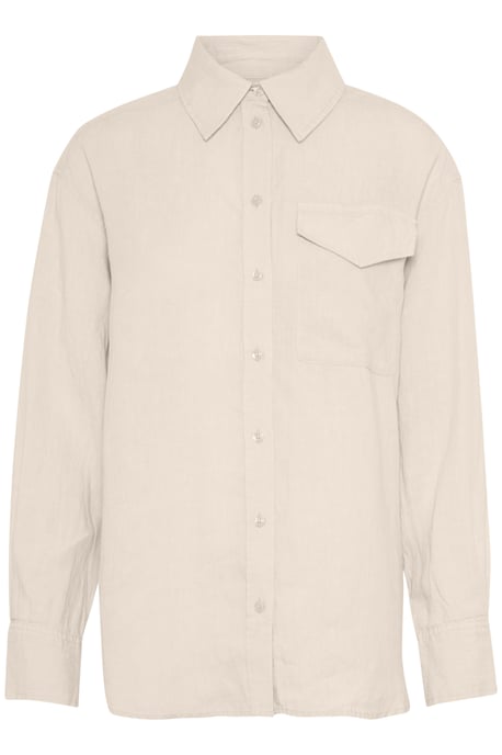 Overhemd met lang mouwen Oversize fit French Oak cream - Image 4