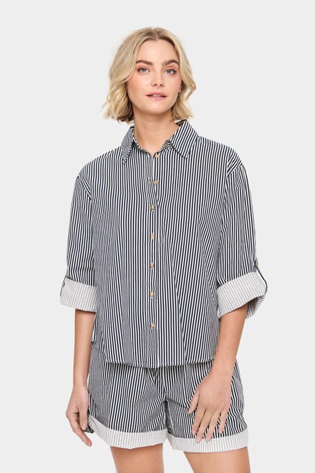 Overhemd met lang mouwen Loose fit Ice Nightsky Stripe blue white - Image 2