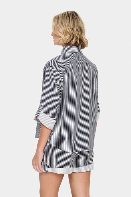 Overhemd met lang mouwen Loose fit Ice Nightsky Stripe blue white - Image 3
