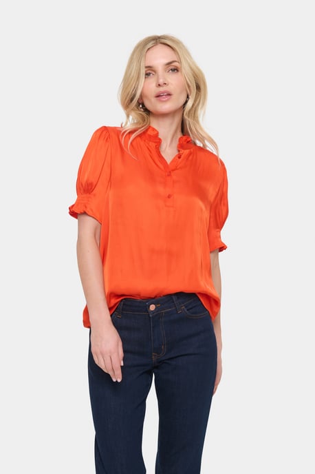 Overhemd met lang mouwen Regular fit Poinciana orange - Image 2