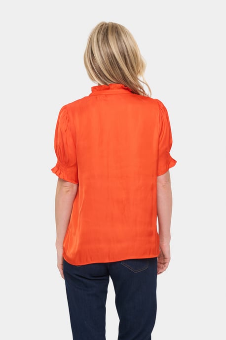 Overhemd met lang mouwen Regular fit Poinciana orange - Image 3