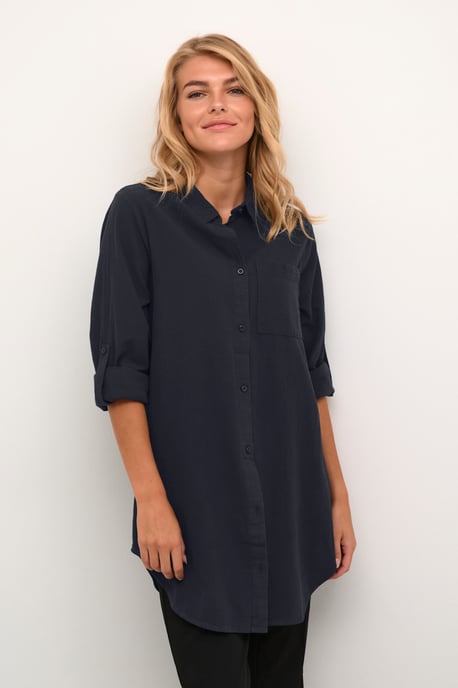 Overhemd met lang mouwen Loose fit Midnight Marine - Image 2