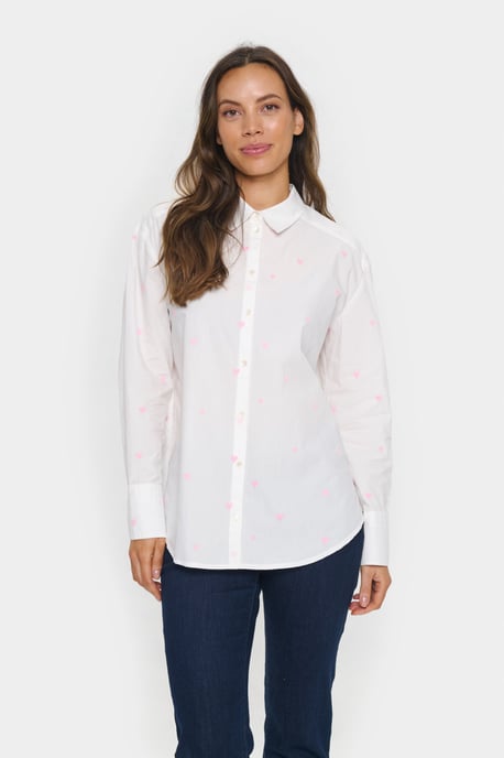 Overhemd met lang mouwen Oversize fit Ice Bonbon Harts white - Image 2
